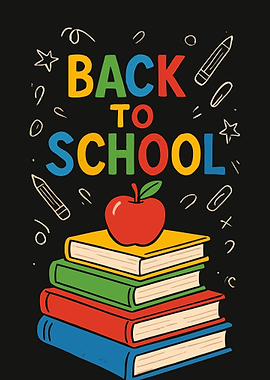 Back to School Books and Apple