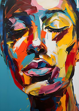 Abstract Portrait Painting of a Woman