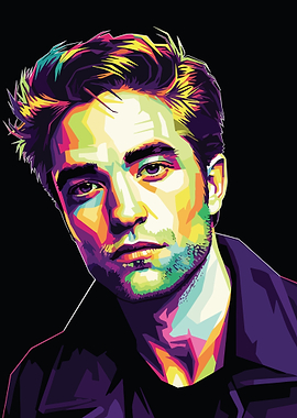 Robert Pattinson Colorful Portrait