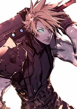 Cloud Strife Anime Character Portrait