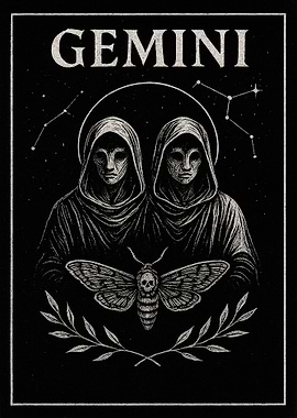 Gemini Zodiac Sign Dark Art