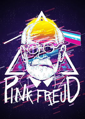 Pink Freud Retro Portrait