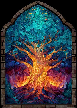 Stained Glass Tree of Life