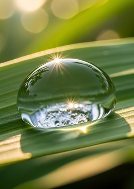 Water droplet on a leaf
