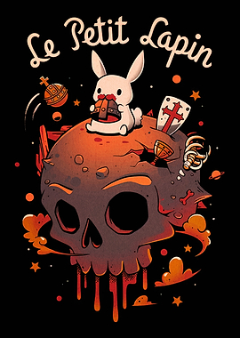Le Petit Lapin Skull Art