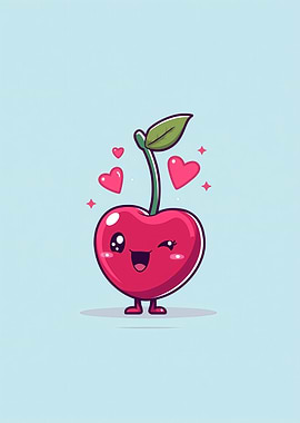Cute Cherry Cartoon