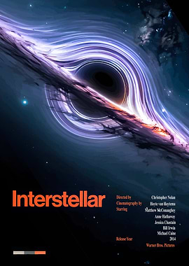 Interstellar movie poster with black hole