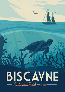 Biscayne National Park Travel Poster