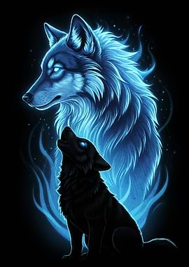 Wolves in Blue Light