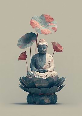 Floral Buddha Statue