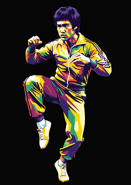 Bruce Lee Pop Art Portrait
