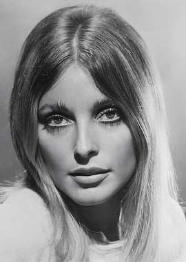 Sharon Tate Black and White Portrait