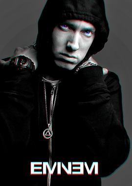 Eminem Portrait with 3D Effect