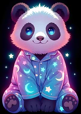 Cute Panda Pajamas Stars
