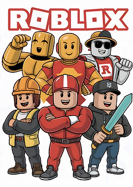 Roblox Characters Cartoon Illustration