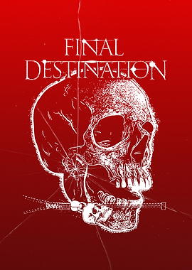 Final Destination Skull Red Background