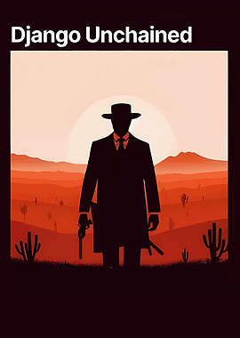 Django Unchained Silhouette Poster