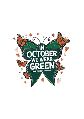 October Liver Cancer Awareness Butterfly