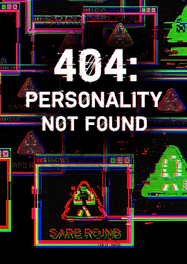 404 Personality Not Found Glitch Art