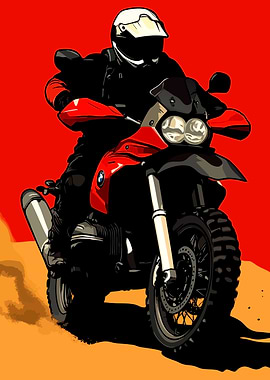 Motorcycle Adventure Illustration