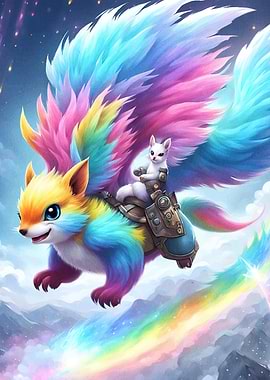 Rainbow Squirrel Winged