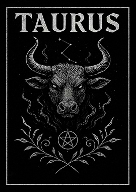 Taurus – Cryptic Zodiac Illustration