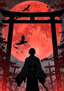 Samurai Under Blood Moon