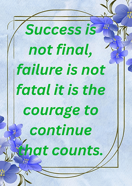 Inspirational Quote with Floral Border