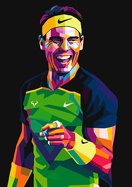 Rafael Nadal Pop Art Portrait