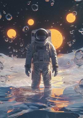 Astronaut Aqua Planet