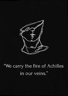 Achilles Fire Veins Minimalist Art