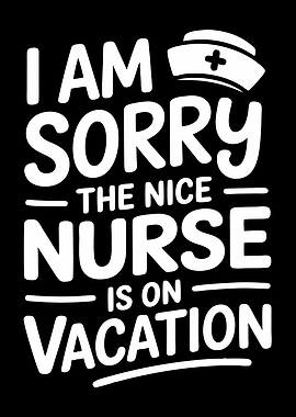 Nice Nurse on Vacation Graphic