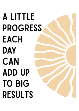 Progress Each Day Inspirational Art