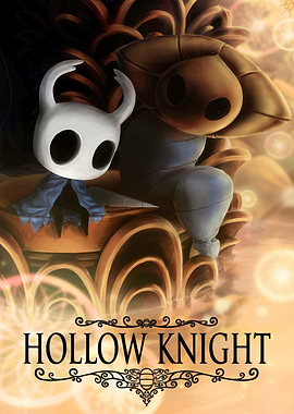 Hollow Knight characters on a throne