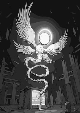 the binding of isaac game, Monochrome Angel and Television Surrealism