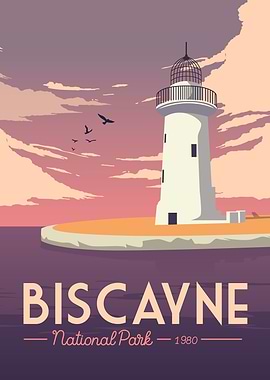 Biscayne National Park Travel Poster