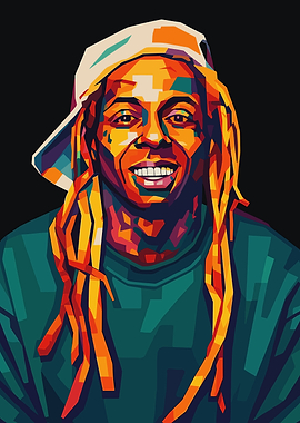Lil Wayne Colorful Portrait