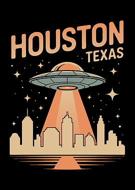 Houston Texas UFO Abduction Illustration