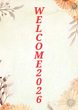 Welcome 2026 Floral Greeting