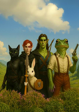 Fantasy Team Portrait in a Field