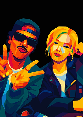 Pop Art Portrait of Bruno & Rose