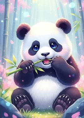 Cute Panda Bamboo