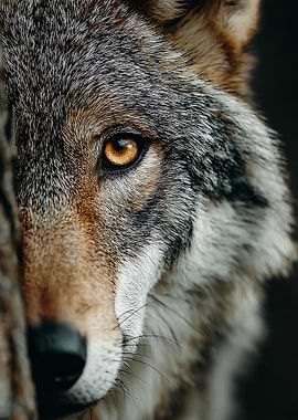Wolf Portrait Close-Up