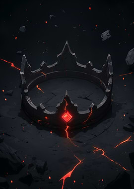 Dark Crown with Red Gem