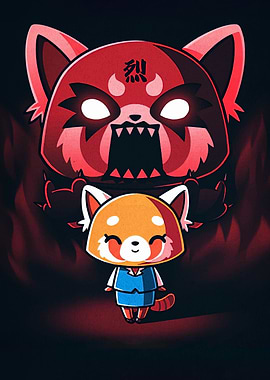 Aggretsuko Rage Cartoon Illustration