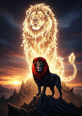 Lion King with Golden Spirit