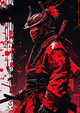 Red Samurai Warrior