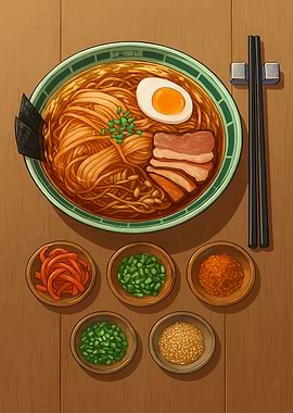 Ramen Bowl with Toppings