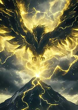 Electric Phoenix Over Mountain