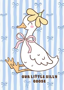 Cute Goose Cartoon Illustration